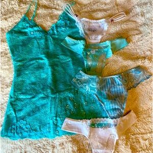 Lot of Soft-Blue and White Lingerie